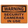 Signmission Safety Sign, OSHA Warning, 7" Height, 10" Width, Aluminum, Security Cameras In Use, Landscape OS-WS-A-710-L-19709